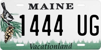ME license plate 1444UG