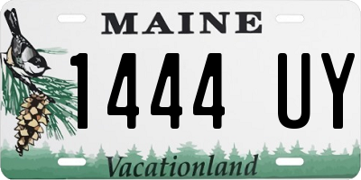 ME license plate 1444UY