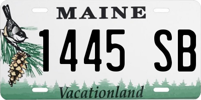 ME license plate 1445SB