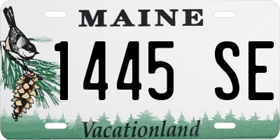 ME license plate 1445SE