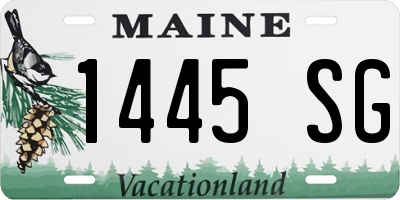 ME license plate 1445SG
