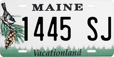 ME license plate 1445SJ