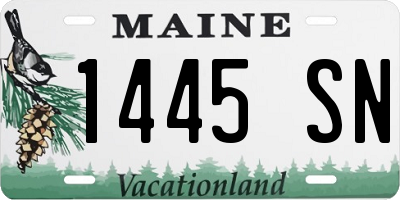 ME license plate 1445SN