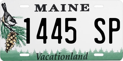 ME license plate 1445SP