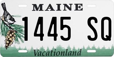ME license plate 1445SQ