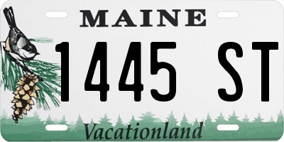 ME license plate 1445ST