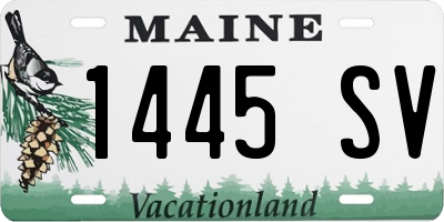 ME license plate 1445SV
