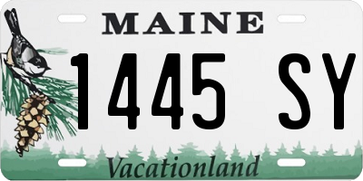 ME license plate 1445SY