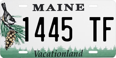 ME license plate 1445TF