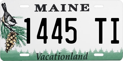 ME license plate 1445TI