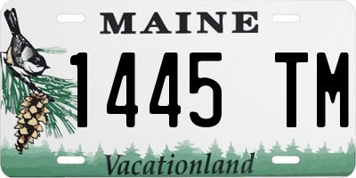 ME license plate 1445TM