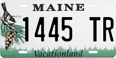 ME license plate 1445TR