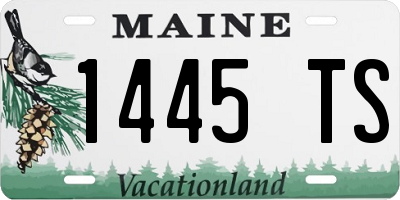ME license plate 1445TS
