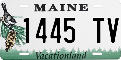 ME license plate 1445TV