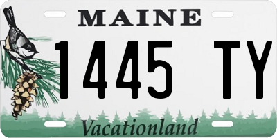 ME license plate 1445TY
