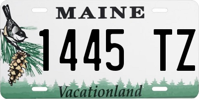 ME license plate 1445TZ