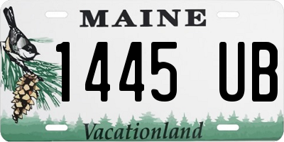 ME license plate 1445UB