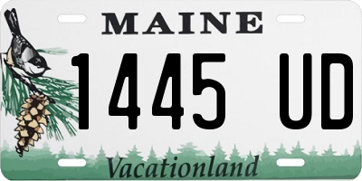 ME license plate 1445UD