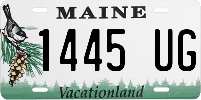 ME license plate 1445UG