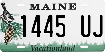 ME license plate 1445UJ
