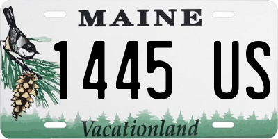 ME license plate 1445US