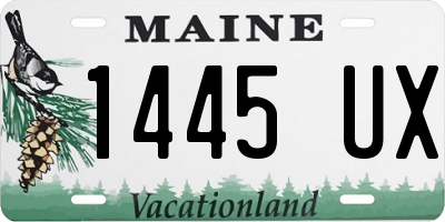 ME license plate 1445UX