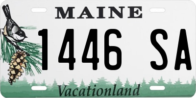 ME license plate 1446SA