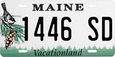 ME license plate 1446SD