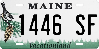ME license plate 1446SF