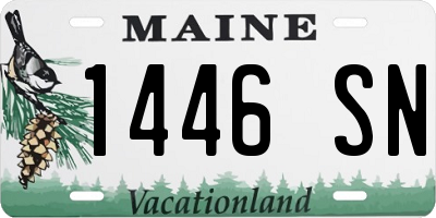 ME license plate 1446SN
