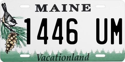 ME license plate 1446UM