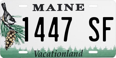 ME license plate 1447SF