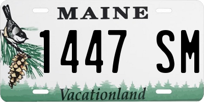 ME license plate 1447SM