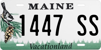 ME license plate 1447SS