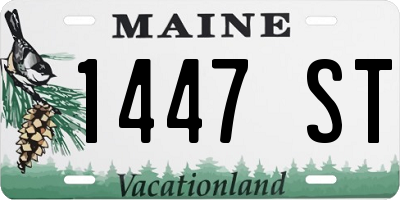 ME license plate 1447ST