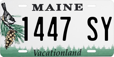 ME license plate 1447SY