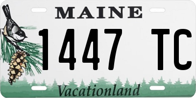ME license plate 1447TC
