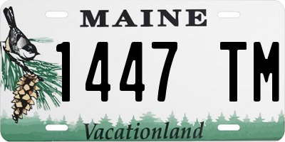ME license plate 1447TM