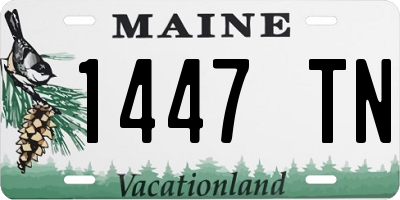 ME license plate 1447TN