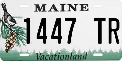 ME license plate 1447TR