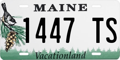 ME license plate 1447TS