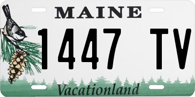 ME license plate 1447TV