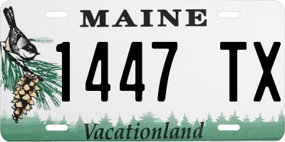 ME license plate 1447TX