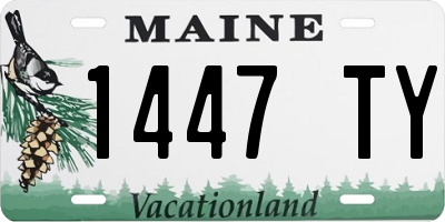 ME license plate 1447TY