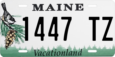 ME license plate 1447TZ