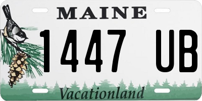 ME license plate 1447UB