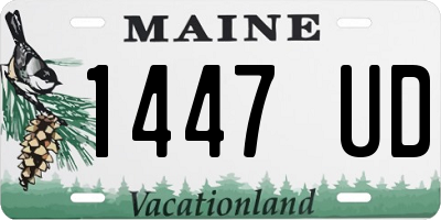 ME license plate 1447UD