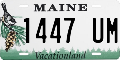 ME license plate 1447UM
