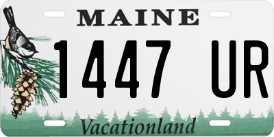 ME license plate 1447UR