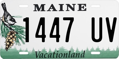 ME license plate 1447UV